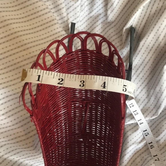 Red Wicker Holiday Sleigh - Picture 10 of 10